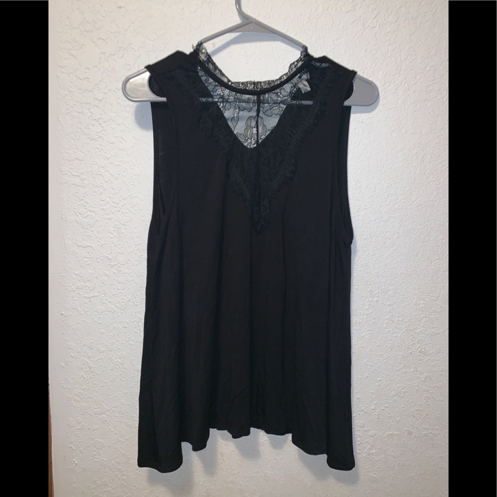 Lace top, flowy, very flattering